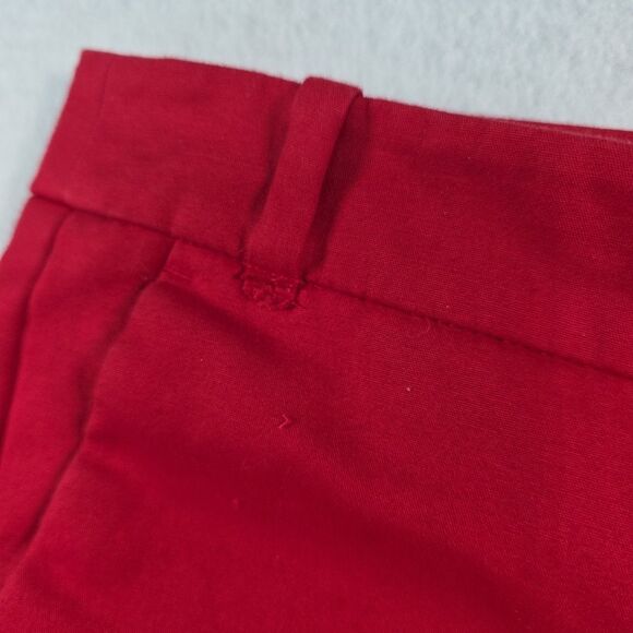 Zara Basic Collection Chino Fit Pants Women's  Size 10 Tapered Red Cotton Blend - Picture 4 of 9